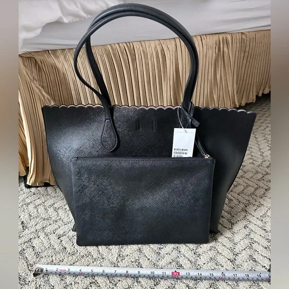 NWT H&M Elegant Black Tote Bag - Picture 1 of 10